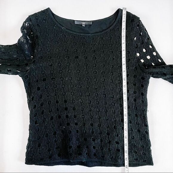 Tibi  Black Crochet Knit Sweater - Picture 7 of 8
